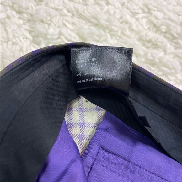 Prada Straight Leg Plaid Wool Blends Pants - Picture 5 of 7